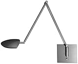 Mondoluz Pelle Brushed Platinum LED Swing Arm Wall Lamp