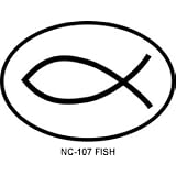 FISH Oval Bumper Sticker