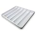 TrippNT 50061 White Polystyrene Plastic Big Drawer Organizer, 6 Compartments, 19" Width x 2.4" Height x 17.5" Depth