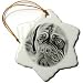 Dogue de Bordeaux - 3 Inch Snowflake Porcelain Ornament