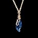 sedmart Natural Raw Blue Titanium Quartz Pendant Gold Plated Point Crystal Necklace Gemstone Jewelry Mothers Day Gifts