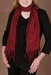 "Burgundy Embroidered" 20" X 66" Large Heavyweight Scarf/Half Sarong