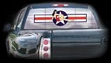 Glasscapes See Thru Rear Window Graphics - Miss Red, White and Blue