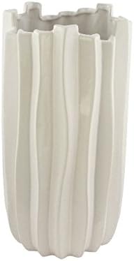 Shiny White Carolina Tall Vase