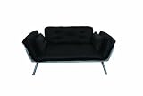 American Furniture Alliance Mali Flex Futon Frame and Cushions, Black