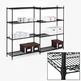 31N1JYH0RML. SL160  Wire Shelving Starter Set, 48w x 24d x 72h, 4 Shelves, Black  Category: Floor Shelves