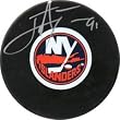 John Tavares Autographed/Hand Signed NY Islanders Hockey Puck