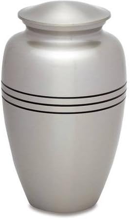 Urnsdirect2U Classic Pewter Adult Cremation Urn, 220 Cu In, Metallic