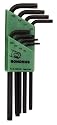 Bondhus 31834 Long Length Star-Tipped L-Wrenches, 8 Piece Set, sizes T9-T40
