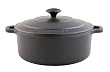 Paderno World Cuisine 10.25 Inch Black Round Dutch Oven