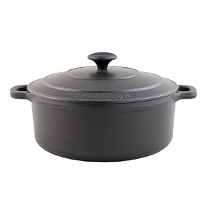 Paderno World Cuisine 11 Inch Black Round Dutch Oven by Paderno World Cuisine
