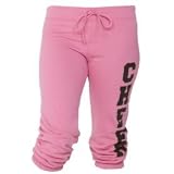 Pink Touchdown Cuffed Sweat Capri Pants Fleece material - 5 Adult sizes to XS to XL