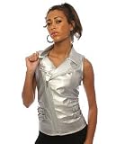 Tripp NYC The Crinkle Vinyl Vest,Vests for Women