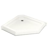 KOHLER K-9468-96 Memoirs FRP Neo-Angle Shower Receptor, Biscuit
