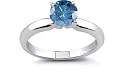 0.25 Carat Blue Diamond Solitaire Ring