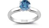 0.25 Carat Blue Diamond Solitaire Ring
