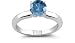 1 Carat Blue Diamond Solitaire Ring, SI1-SI2 Clarity