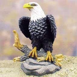 Realistic Stone Resin Bald Eagle Figurine by 