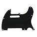 KAISH 8 Hole Tele Guitar Pickguard Scratch Plate fits USA/Mexican Fender Telecaster Solid Black 1 Ply
