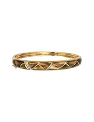 Kabana - Bronze Mother of Pearl & Diamond Bangle