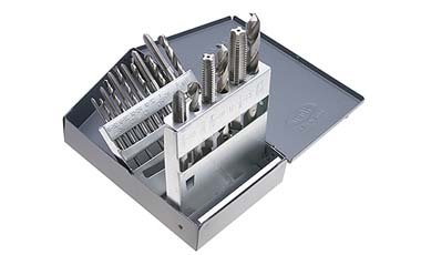 6-32 to 1/2-13 Tap and Drill Set in metal case