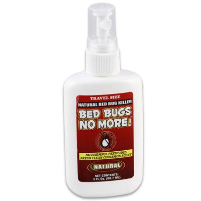 3oz Travel Size No More Bed Bugs Spray Natural Killer Fresh Cinnamon Scent