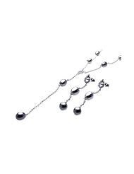 Nickel Free Sterling Silver Pendant & Earring Sets 5 Black Pearl Like ?Set