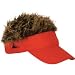 Flair Hair Red Visor with Brown Hair