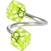 Spiral Twister DICE - GREEN Belly Button Ring