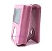 Electronics : Baby Pink Leather Case for Creative Zen Micro Creative Zen Photo & Clear Screen Protector LCD & Microfiber Cloth