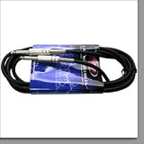 Black Guitar Lead Cable: 10ft / 3m (Straight Jack to Jack) Leads / Cables for Electric, Bass & Acoustic Guitars, Keyboard, Digital Piano