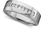 3/4ctw Princess Cut Gents Channel Band