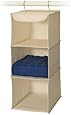 Richards Homewares 3 Shelf Sweater Organizer, 10"W X 15" D X 24" H-Canvas/Natural