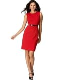 T Tahari Sleeveless Dress with Zebra-Print Belt