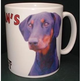 Doberman  DOG MUG (black and tan)