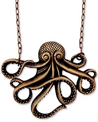 Antique Gold Octopus Necklace