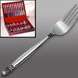 65 PIECE OLDE COPENHAGEN SILVER PLATED FLATWARE SET WITH CHEST