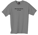 Warning! Wearer is a bot 100% Cotton Unisex Tee with funny Beware of the Geek Joke Text