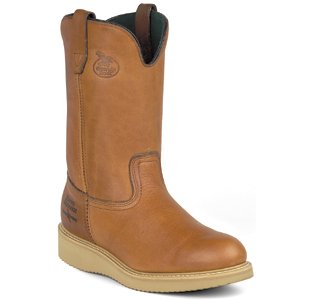 Georgia G5153 Men's 12-inch Wellington Barracuda Gold Wedge Boot 13 W US