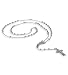 14k White Gold Cross Crucifix Religious Rosary Necklace