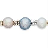 14k Tricolor Beads - White Gray & Pink Pearls Necklace