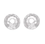 Sterling Silver Round Hammered Earrings From the Origenes Collection By Mauricio Serrano Jewelry