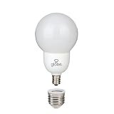 Globe 4710201 Compact Fluorescent Light 7-Watt G-Type Candelabra Base with Medium Base Converter, 4 Pack, Soft White