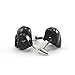 Painting Black Silver Darth Vader Mask Helmet Dark Lord Sith Star Wars Men's Cufflinks