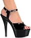 Kiss209 by Pleaser Sexy Black 6 Heel Platform Dancer Shoes
