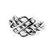 Sterling Silver Four Band X Weave Puzzle Ring (Size 5,6,7,8,9,10)