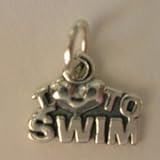 I Love to Swim Charm