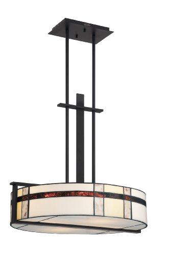 Quoizel TFLU2822K Luxe 4 Light Rod Hung Tiffany Pendant Light On Sale