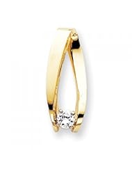 14k Yellow Gold Peg Set Slide Mounting
