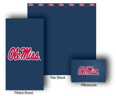 Mississippi Rebels - Ole Miss Bed Sheet Set (Twin/XL) - NCAA College Athletics